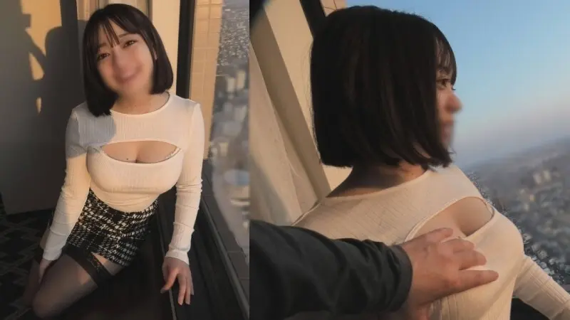 FC2-PPV-4617670 [ภรรยามือสมัครเล่น creampie ทันที] uncensored [soft h-cup bodyline] สัมผัสและน่าอับอายโดยหน้าต่างในโรงแรมสูง❤ตื่นเต้นในขณะที่ดูนม h-cup